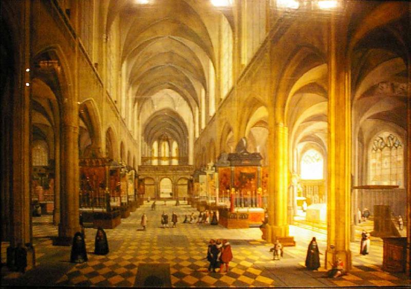 Pieter Neefs Interior of Antwerp Cathedral oil painting image